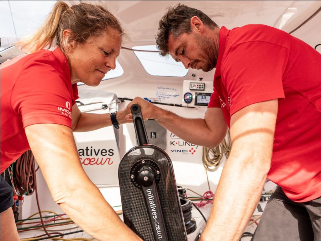 imoca skipper using marine collision avoidance systems